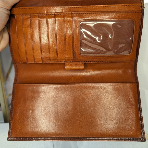 Brahmin Brown Wallet W/Checkbook Pen Holder - Picture 8 of 14